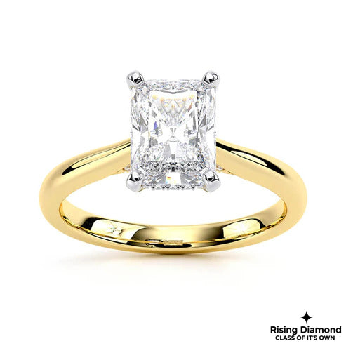 1.28 CTW Radiant Cut  F/VS2 Lab Grown Diamond Solitaire Ring