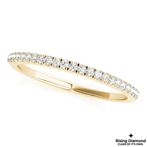 0.20 CTW Round Cut Colorless Moissanite Minimalist Band