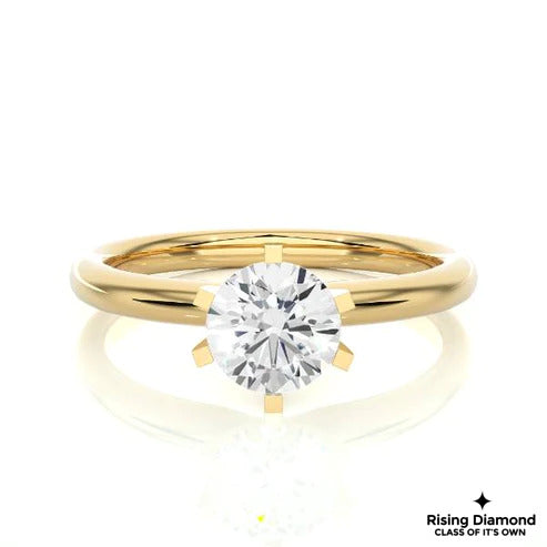 1.02 CT Round E/VS2 Lab Grown Diamond Solitaire Engagement Ring