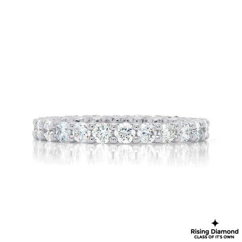 1.83 CTW Round Cut Colorless Moissanite Eternity Band