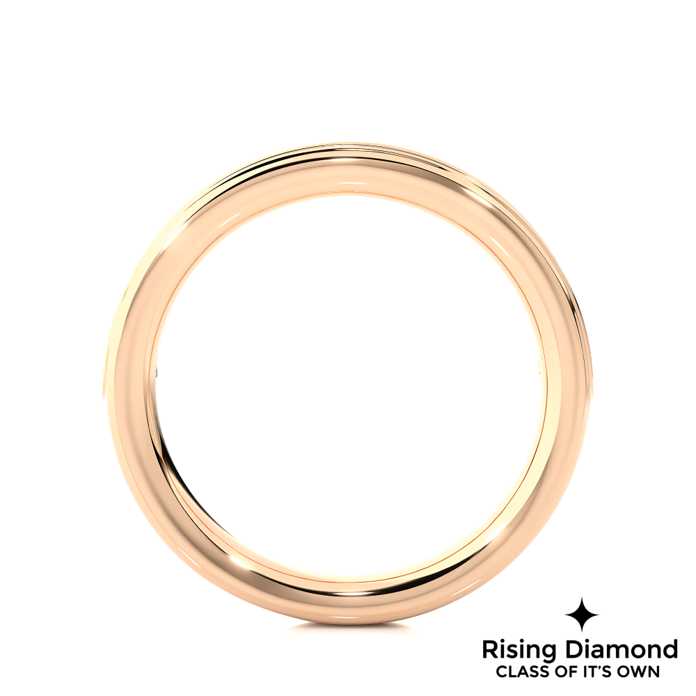 0.41 CTW Round Cut Lab Grown Diamond Half Eternity Wedding Band