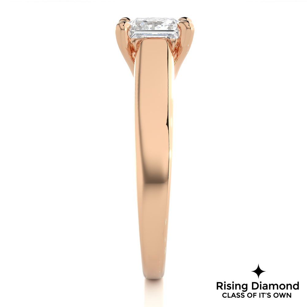 1.45 Ct Princess Cut Colorless Moissanite Solitaire Engagement Ring