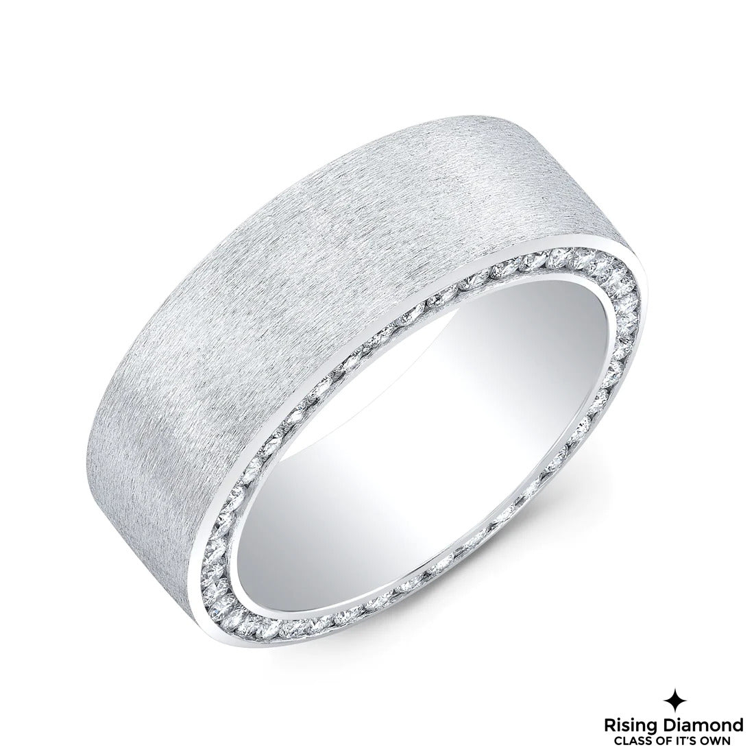 1.20 TCW Round Cut FG-VS Lab Grown Diamond Gold Wedding Band