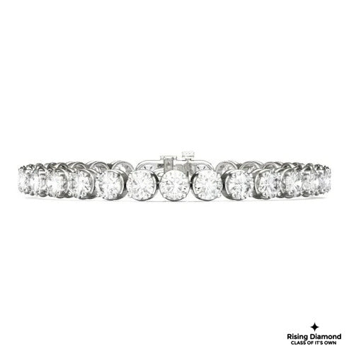 12.00 CTW Round Cut Colorless Moissanite Tennis Bracelet