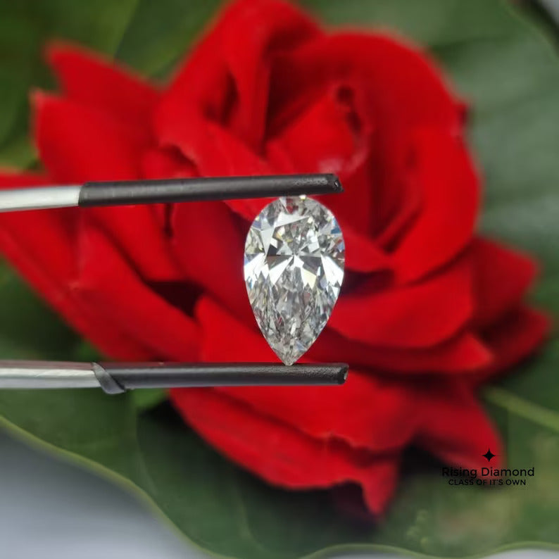 4.0 CT Pear Cut F/VS Lab Created Conflict Free Diamond With IGI Certificate