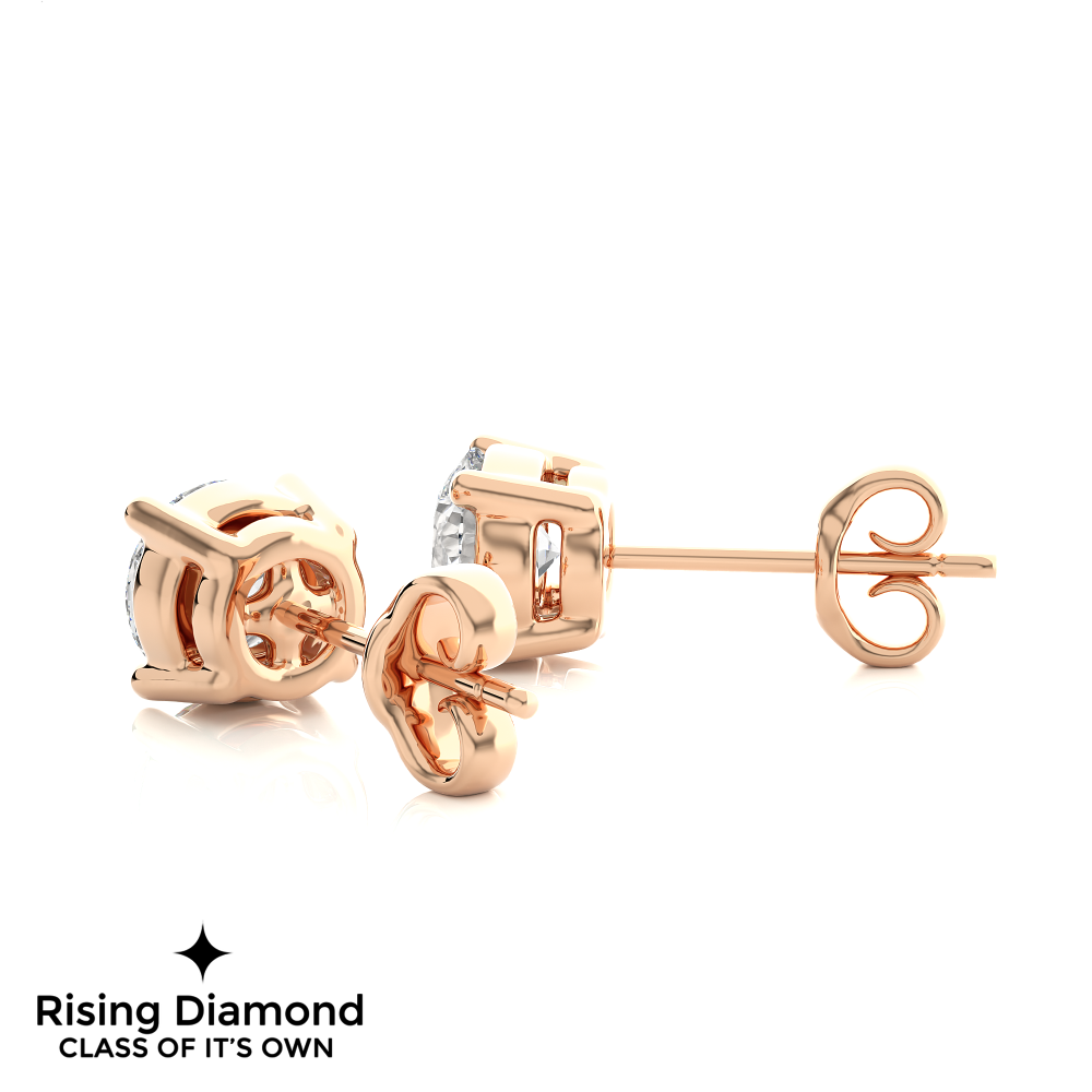 1.01 Ct For Each Round Cut Lab Grown Diamond Stud Earring