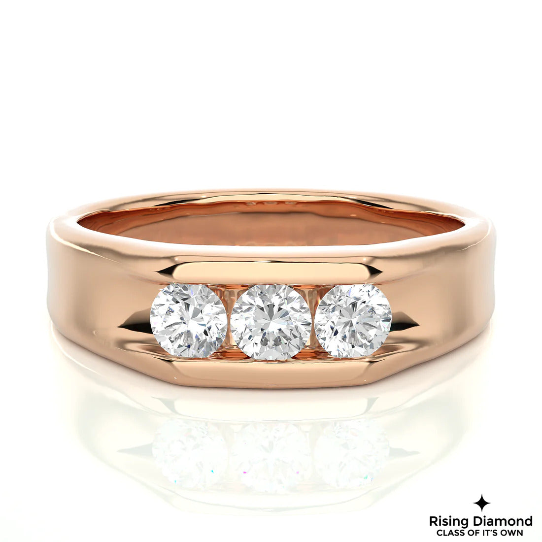 0.84 CTW FG/VS Round Cut Lab Grown Diamond Wedding Band