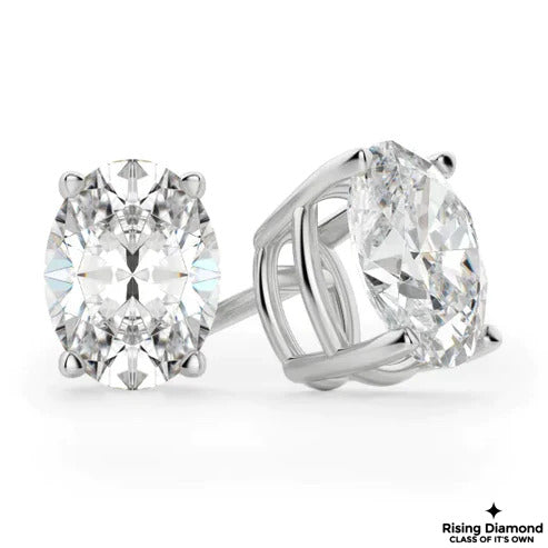 1.56 CT Oval For Each Lab Grown Diamond F/VS Stud Earring