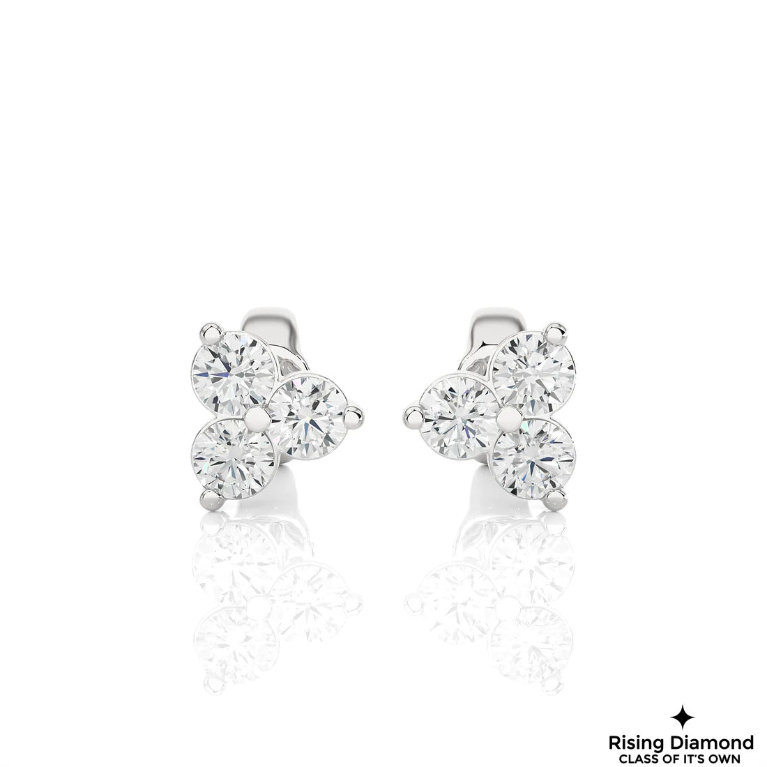 0.88 CTW Round Cut Lab Grown Diamond EF/VS Earring