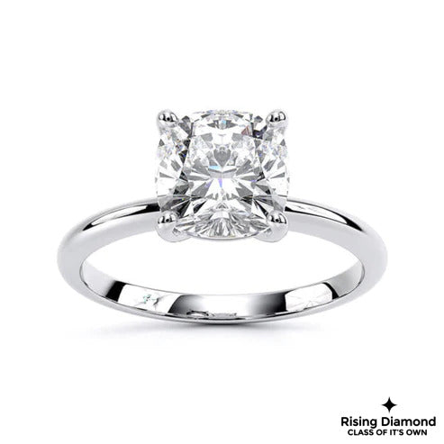 1.3 CT E/VS1 Cushion Cut Lab Grown Diamond Engagement Ring