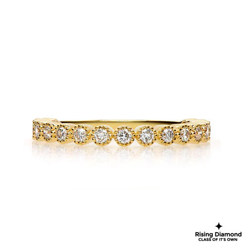 0.45 CTW Round Cut Lab Grown Diamond Band in Bezel Setting