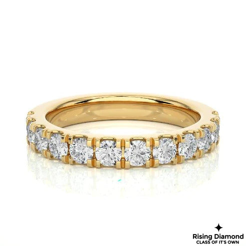 0.44 CTW Round Cut Colorless Moissanite Wedding Band