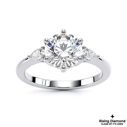 1.55 CT Round Cut F/VS1 Lab Grown Diamond Engagement Ring