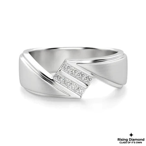 0.41 CTW Princess Cut FG-VS Lab Grown Diamond Gold Wedding Band