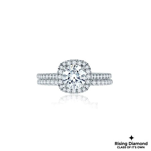 1.0 Ct Round Cut F-VS Lab Grown Diamond Gold Engagement Ring