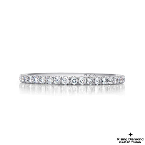 0.35 CTW Round Lab Grown Diamond Half Eternity Band