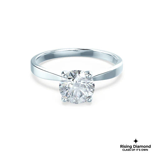 1.01 CT E/VS1 Round Cut Lab Grown Diamond Solitaire Ring