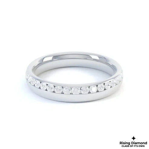 0.60 TCW Round Cut FG-VS Lab Grown Diamond Gold Wedding Band