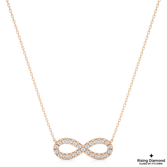 0.40 CTW Round Cut F/VS Lab Grown Diamond Infinity Symbol Necklace