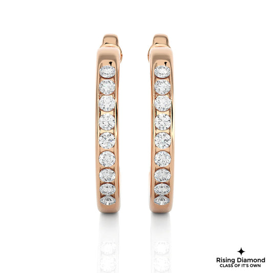 0.46 TCW EF/VS Round Cut Lab Grown Diamond Earring For Each