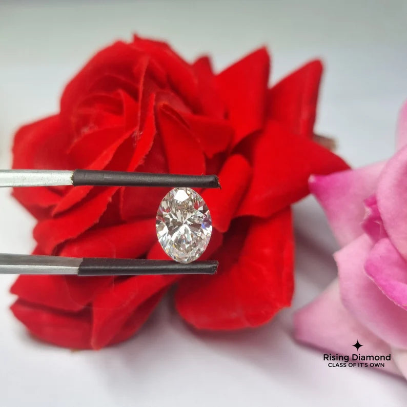 2.80 CT Oval G/VS Lab Created Diamond IGI Certified