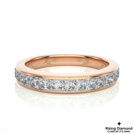 0.35 CTW Princess Cut Colorless Moissanite Wedding Band