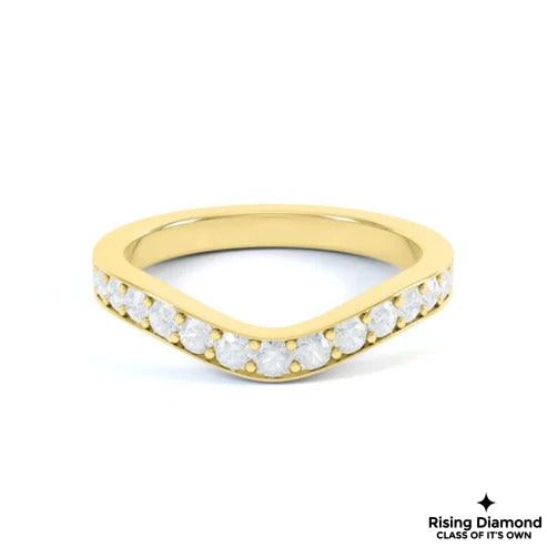 0.65 CTW Round Cut Colorless Moissanite Wedding Band