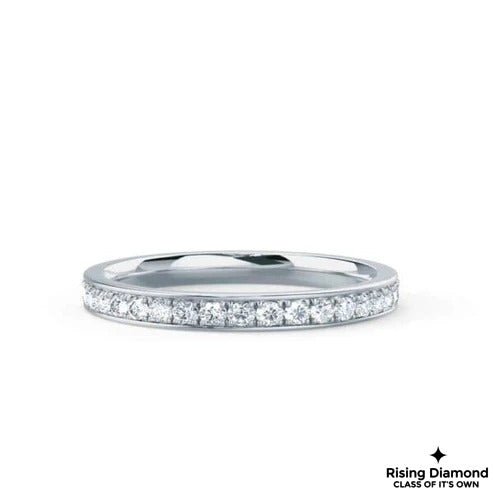 0.26 CTW Round Cut Colorless Moissanite Chanel Band