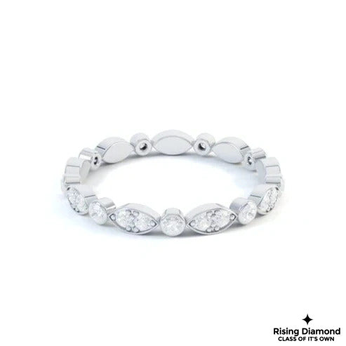 0.24 CTW Round Cut Colorless Moissanite Wedding Band