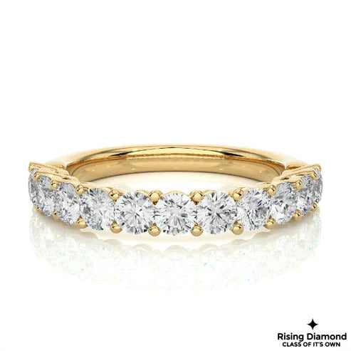 2.08 CTW Round Cut Colorless Moissanite Wedding Band