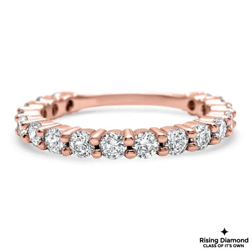 0.95 CTW Round Cut Colorless Moissanite Wedding Band