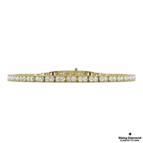 3.71 CTW Round Cut Colorless Moissanite Tennis Bracelet
