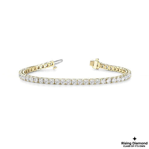 14.0 CTW Round Cut Colorless Moissanite Bracelet