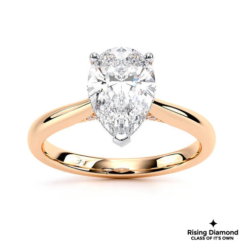1.22 CT Pear Cut F/VS2 Lab Grown Diamond Solitaire Ring