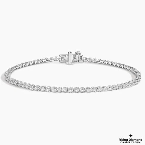 3.55 CTW Round Moissanite Tennis Bracelet in Minimalist Style