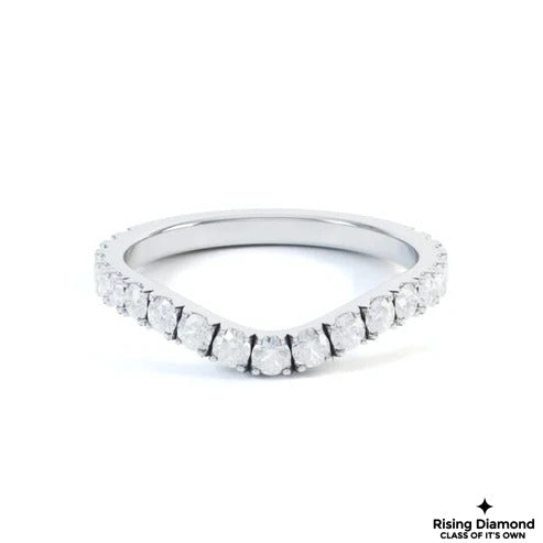 0.50 CTW Round Cut FG/VS Lab Grown Diamond Wedding Band