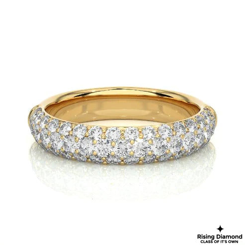 0.98 CTW Round Cut Lab Grown Diamond EF/VS Micro Pave Band