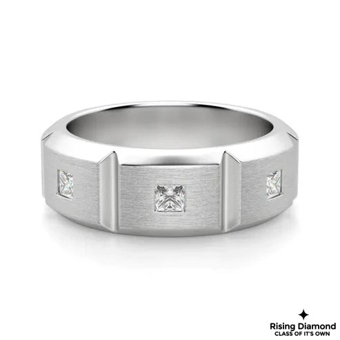 0.33 CTW Round Cut Colorless Moissanite Wedding Band