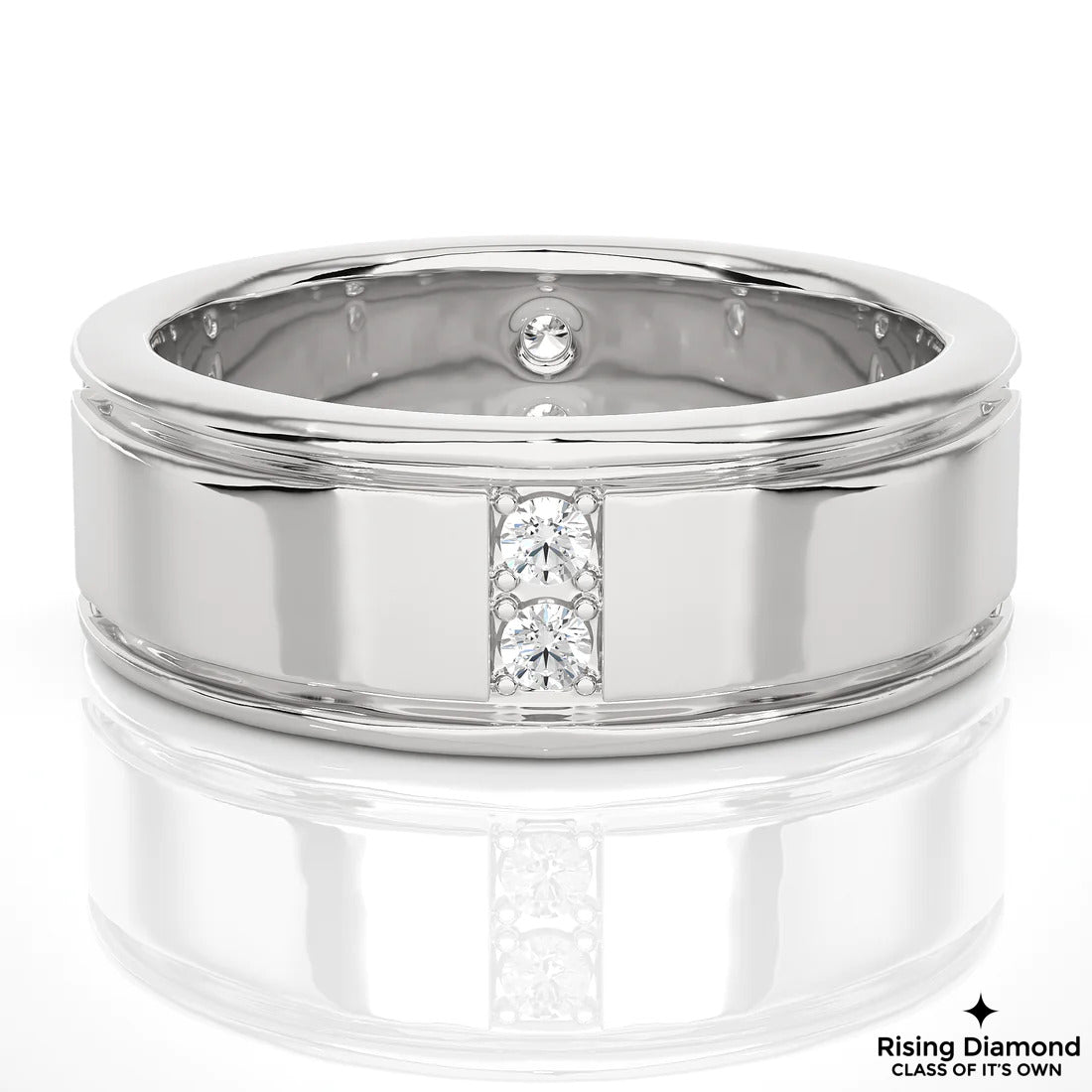 0.20 CTW Round FG/VS Lab Grown Diamond Men's Wedding Band