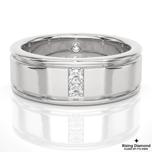 0.20 CTW Round FG/VS Lab Grown Diamond Men's Wedding Band