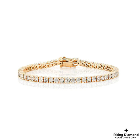 3.81 CTW Round Cut Colorless Moissanite Tennis Bracelet