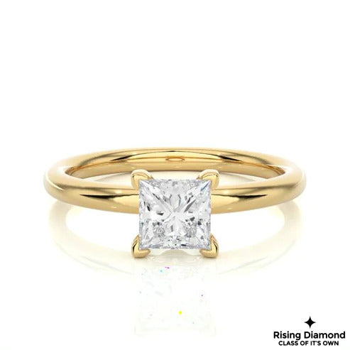 1.0 CT F/VS1 Princess Cut Lab Grown Diamond Solitaire Ring