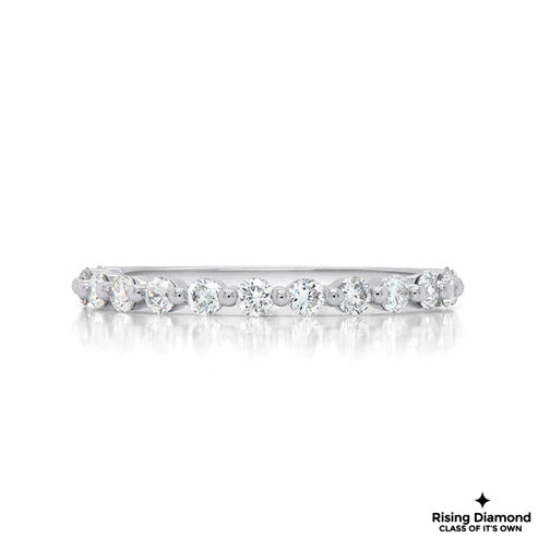 0.4 CTW Round Cut Lab Grown Diamond Wedding Band in Prong Setting