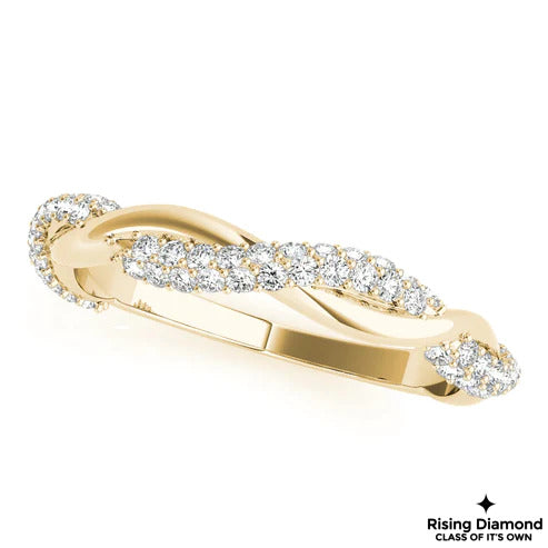 0.40 CTW Round Cut Colorless Moissanite Wedding Band