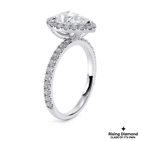 1.25 Ct Pear Cut F-VS1 Lab Grown Diamond Engagement Ring