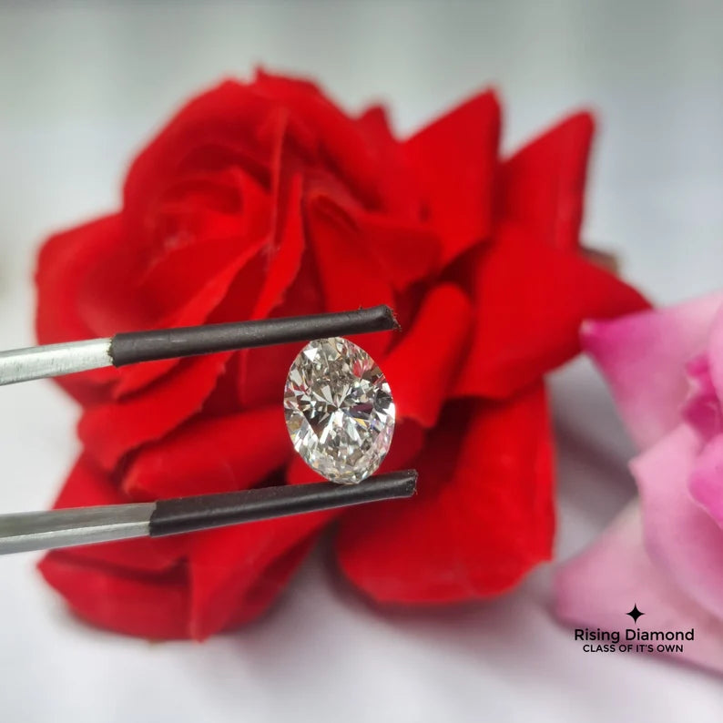 2.80 CT Oval G/VS Lab Created Diamond IGI Certified