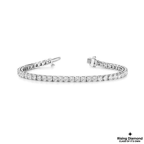 14.0 CTW Round Cut Colorless Moissanite Bracelet