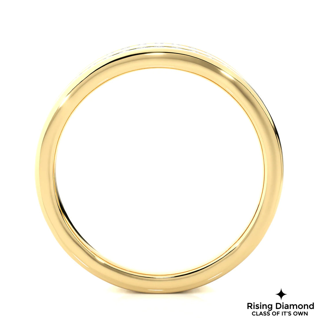 0.75 CTW Round Cut Colorless Moissanite Wedding Band