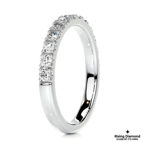 0.50 CTW Round Cut Colorless Moissanite Wedding Band