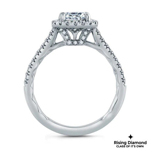 1.0 Ct Round Cut F-VS Lab Grown Diamond Gold Engagement Ring